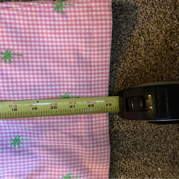 VTG Lilys of Beverely Hills women’s vest sz M pink gingham w palm tree zip front - Picture 4 of 6